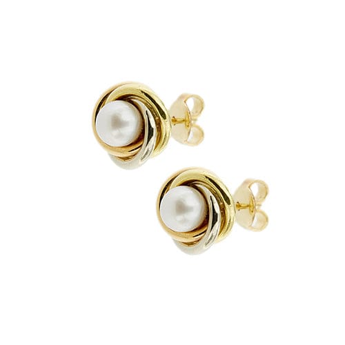 Boucles d'oreilles Boucles d’oreilles trois ors 18 kt à perles d’eau salée 58 Facettes 35533
