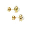 Boucles d'oreilles Boucles d’oreilles trois ors 18 kt à perles d’eau salée 58 Facettes 35533