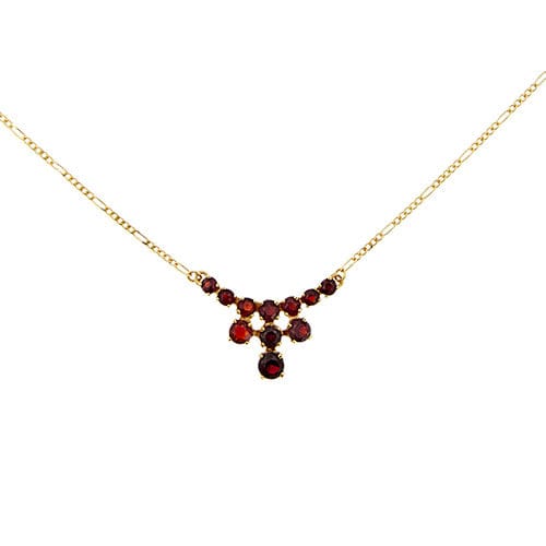 Collier Collier maille Figaro en or jaune 18 ct et grenats 58 Facettes 35564