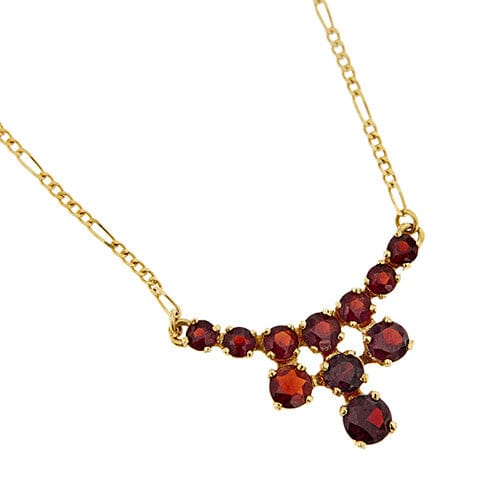 Collier Collier maille Figaro en or jaune 18 ct et grenats 58 Facettes 35564