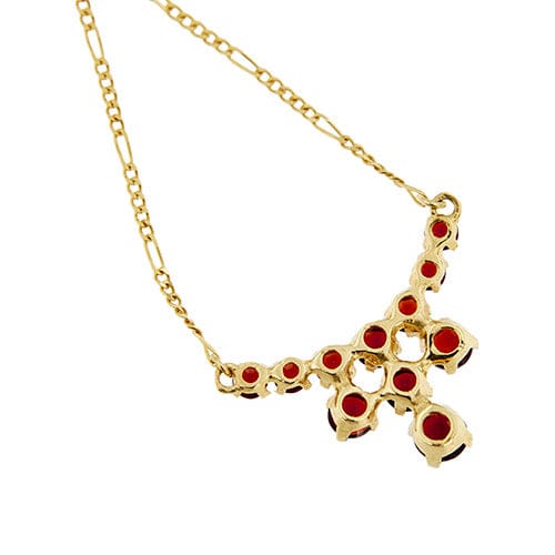 Collier Collier maille Figaro en or jaune 18 ct et grenats 58 Facettes 35564