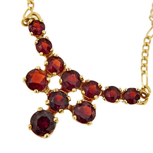 Collier Collier maille Figaro en or jaune 18 ct et grenats 58 Facettes 35564