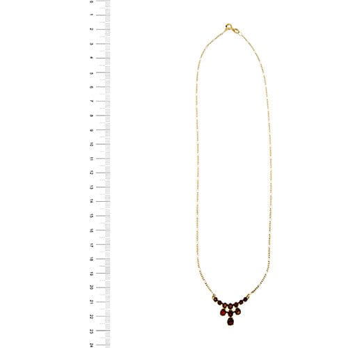 Collier Collier maille Figaro en or jaune 18 ct et grenats 58 Facettes 35564