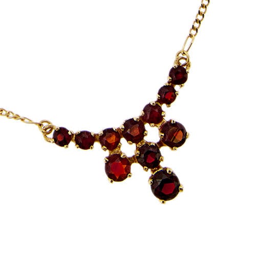 Collier Collier maille Figaro en or jaune 18 ct et grenats 58 Facettes 35564