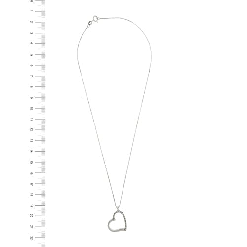 Collier Collier vénitien cœur en or blanc 18 carats et diamants 58 Facettes 35585