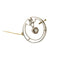 Broche Broche Art déco ronde en or jaune et blanc 18 carats avec diamants 58 Facettes 35599