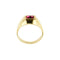 Bague 62 Bague homme en or jaune 18 carats avec cristal rouge 58 Facettes 35623