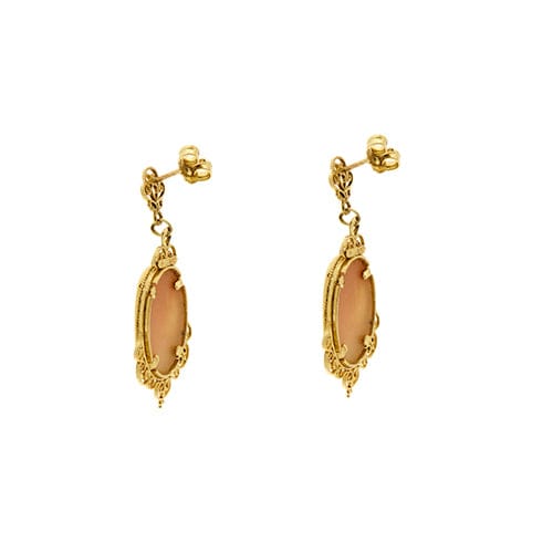 Boucles d'oreilles Boucles d’oreilles pendantes - Camées en or jaune 18 ct 58 Facettes 35627