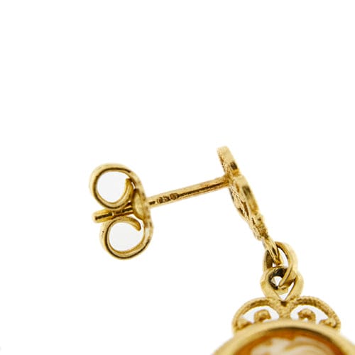 Boucles d'oreilles Boucles d’oreilles pendantes - Camées en or jaune 18 ct 58 Facettes 35627