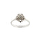Bague 57 Bague solitaire fleur en or blanc 18 carats et diamants 0,24 ct 58 Facettes 35652