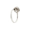 Bague 57 Bague solitaire fleur en or blanc 18 carats et diamants 0,24 ct 58 Facettes 35652