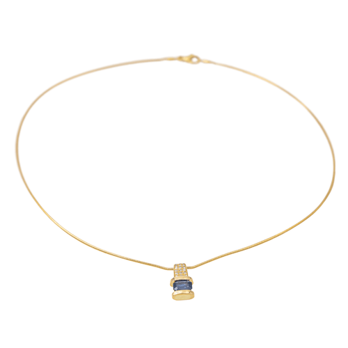 Collier Gay Frères - Collier en or jaune 18 carats saphir et diamants 58 Facettes 3574574CN