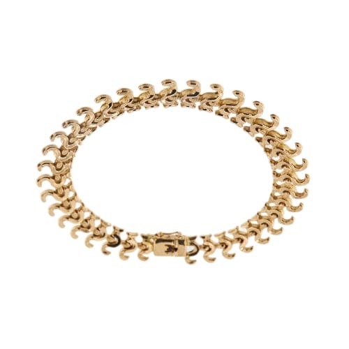 Bracelet Bracelet vintage mailles en S en or rose 18 carats 58 Facettes 35804