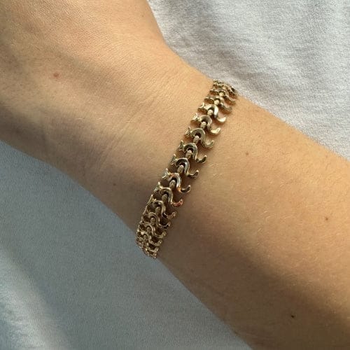 Bracelet Bracelet vintage mailles en S en or rose 18 carats 58 Facettes 35804