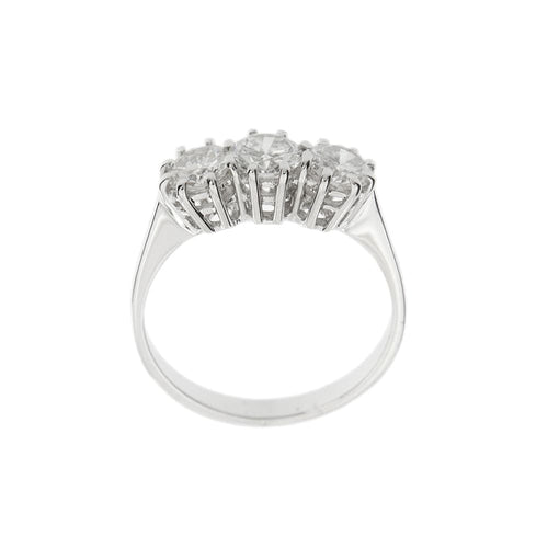 Bague 51 Bague Trilogy en or blanc 18 kt et diamants 58 Facettes 35813