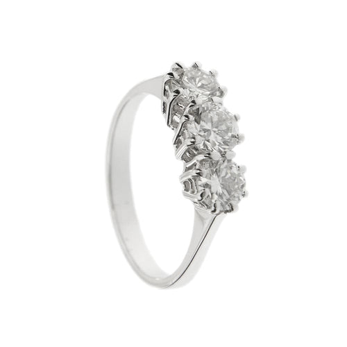 Bague 51 Bague Trilogy en or blanc 18 kt et diamants 58 Facettes 35813