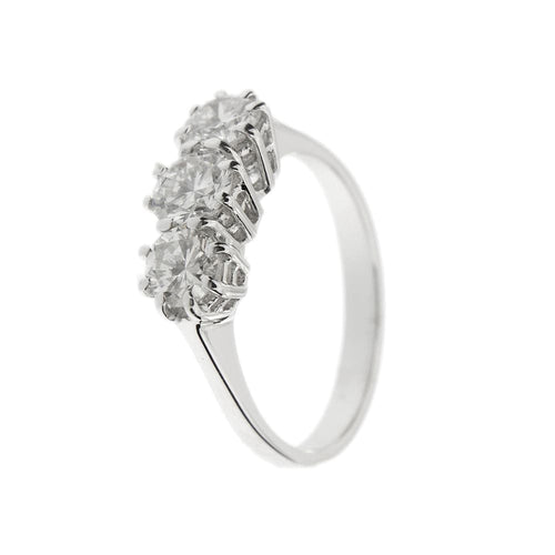 Bague 51 Bague Trilogy en or blanc 18 kt et diamants 58 Facettes 35813