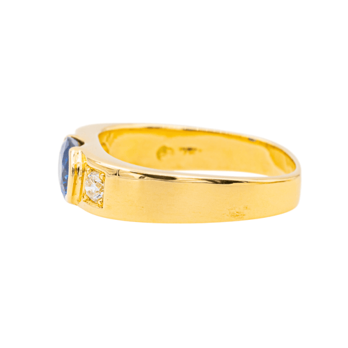 Bague 51.5 Bague Or jaune Saphir, Diamant 58 Facettes 3598549CN