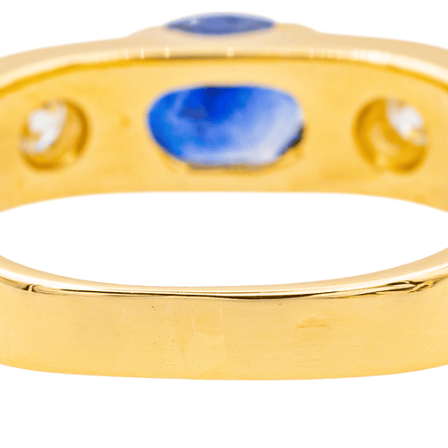 Bague 51.5 Bague Or jaune Saphir, Diamant 58 Facettes 3598549CN
