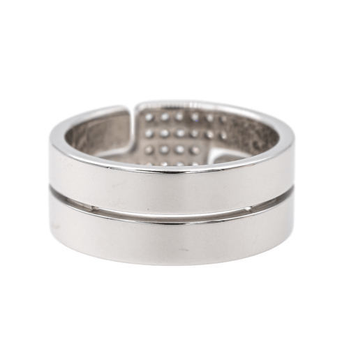 Bague 51 Dinh Van Bague Seventies Or blanc Diamant 58 Facettes 3601165RV