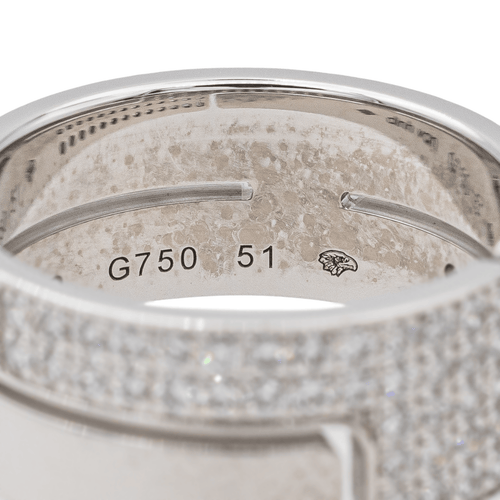 Bague 51 Dinh Van Bague Seventies Or blanc Diamant 58 Facettes 3601165RV