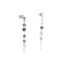 Boucles d'oreilles Boucles d’oreilles pendantes fleur, étoile et cœur en or blanc 18 kt 58 Facettes 36062