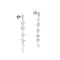 Boucles d'oreilles Boucles d’oreilles pendantes fleur, étoile et cœur en or blanc 18 kt 58 Facettes 36062