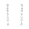 Boucles d'oreilles Boucles d’oreilles pendantes fleur, étoile et cœur en or blanc 18 kt 58 Facettes 36062