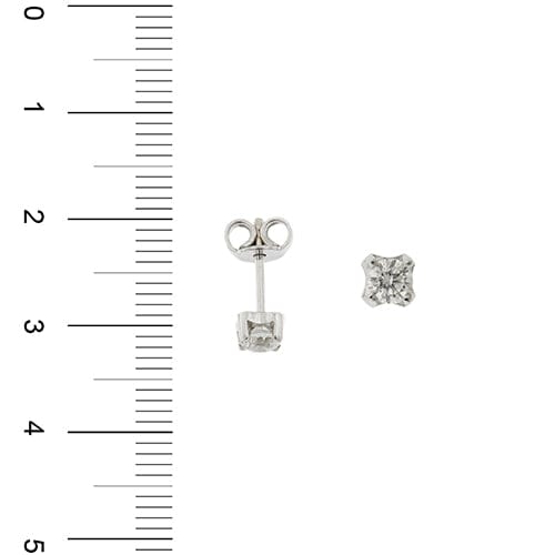 Boucles d'oreilles Boucles d’oreilles point lumineux en or blanc 18 ct et diamants 58 Facettes 36134