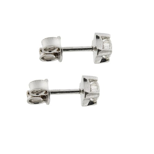 Boucles d'oreilles Boucles d’oreilles point lumineux en or blanc 18 ct et diamants 58 Facettes 36134