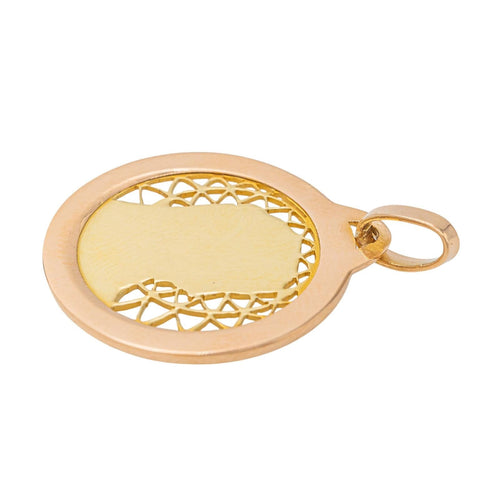 Pendentif Pendentif religieux Vierge Marie en or jaune et or rose 18 carats 58 Facettes 3622030CN