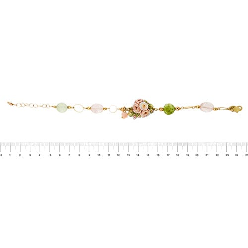 Bracelet Gabriella Rivalta - Bracelet fleur émaillée en or jaune 18 ct 58 Facettes 36316