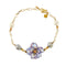 Bracelet Gabriella Rivalta - Bracelet fleur émaillée en or jaune 18 kt et perles 58 Facettes 36328