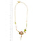 Collier Gabriella Rivalta - Collier fleur émaillée en or jaune 18 ct avec pierres 58 Facettes 36331