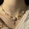 Collier Gabriella Rivalta - Collier fleur émaillée en or jaune 18 ct avec pierres 58 Facettes 36331