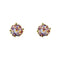Boucles d'oreilles Gabriella Rivalta - Boucles d’oreilles fleurs en or jaune 18 ct émaillées 58 Facettes 36332