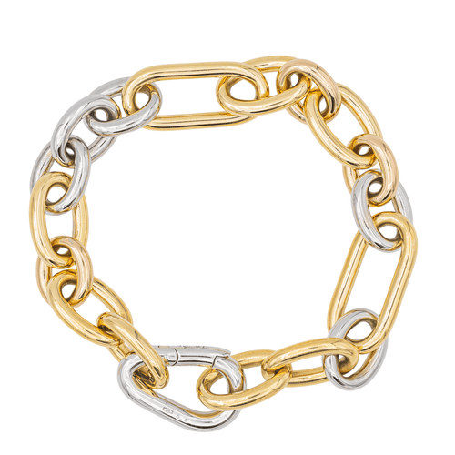 Bracelet Pomellato Iconica - Bracelet chaîne en or jaune, blanc et rose 58 Facettes 3634328CN