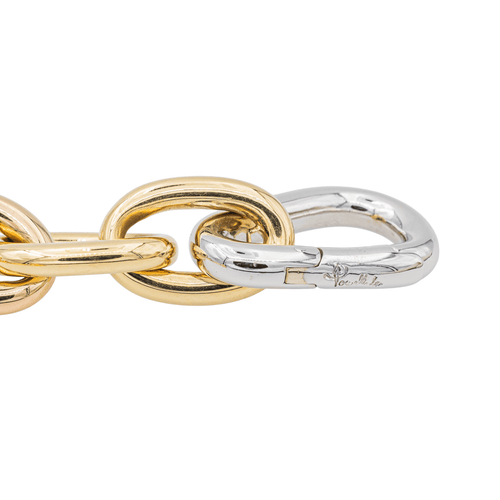 Bracelet Pomellato Iconica - Bracelet chaîne en or jaune, blanc et rose 58 Facettes 3634328CN