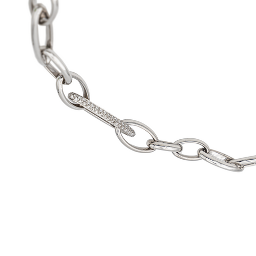 Collier Pomellato Iconica - Collier chaîne en or blanc et diamants 58 Facettes 3634333CN