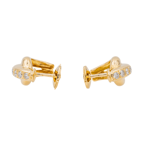 Boucles d'oreilles Boucles d’oreilles demi-créoles en or jaune 18 carats et diamants 58 Facettes 3634764CN
