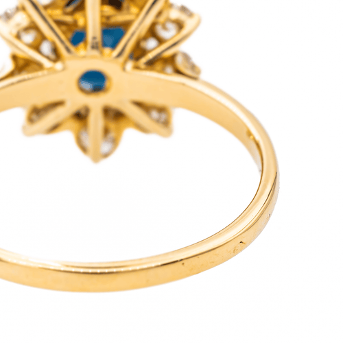 Bague 59 Bague Pompadour Or jaune Saphir, Diamant 58 Facettes 3641002CN