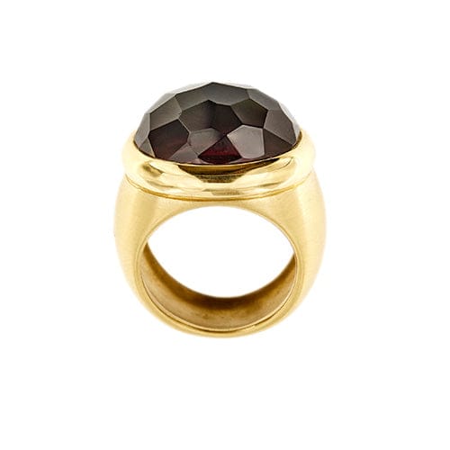 Bague Pomellato - Bague bande en or jaune avec grenat 58 Facettes 36427