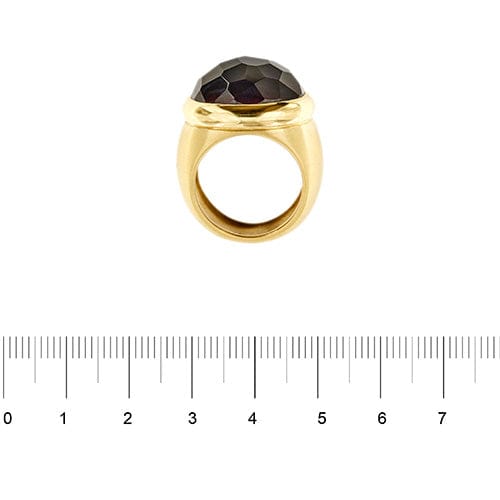 Bague Pomellato - Bague bande en or jaune avec grenat 58 Facettes 36427