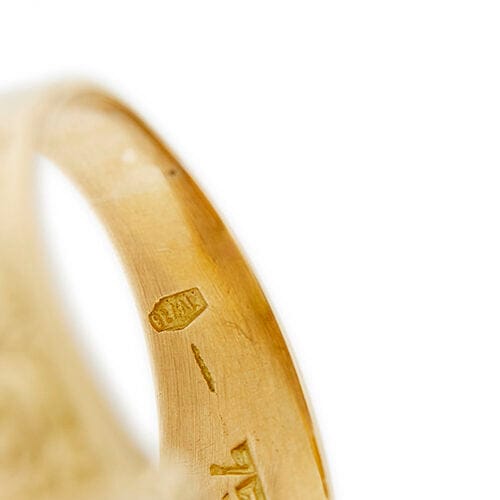 Bague Bague homme rectangulaire en or jaune 18 kt avec rubis 58 Facettes 36431