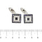 Boutons de manchette San Giorgio - Boutons de manchette carrés en or blanc 18 carats et saphirs 58 Facettes 36483