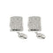 Boutons de manchette San Giorgio - Boutons de manchette rectangulaires en or blanc 18 carats et diamants 58 Facettes 36484