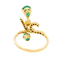 Bague 55 Bague en or jaune 18 carats avec émeraudes et diamants 58 Facettes 3655099CN