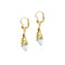 Boucles d'oreilles Boucles d’oreilles pendantes spirales en or jaune 18 carats et topazes 58 Facettes 36558