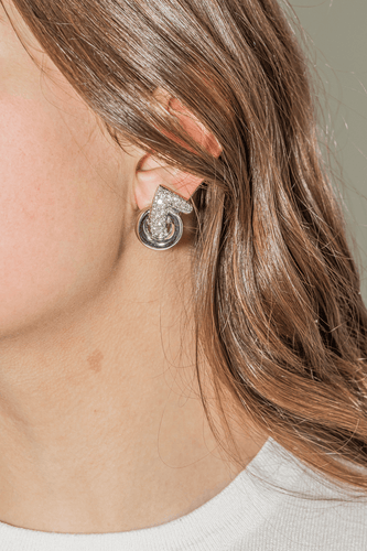 Boucles d'oreilles Boucles d’oreilles clip - Or blanc 18 carats et diamants 58 Facettes 3662241RV
