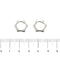 Boucles d'oreilles Salvini - Boucles d’oreilles créoles hexagonales en or blanc 18 ct et diamants 58 Facettes 36633